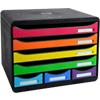 Exacompta Iderama Store-Box Mini Schubladenbox Kunststoff Mehrfarbig 7 Schübe 35,5 x 27 x 27,1 cm