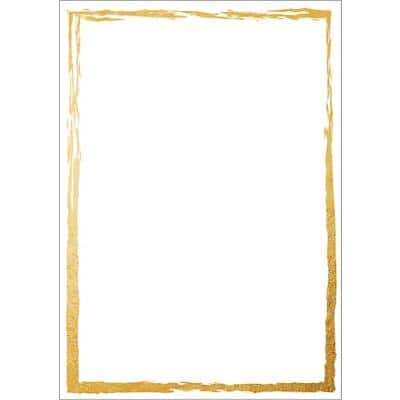 Sigel Briefpapier mit Motiv Golden Frame Weiß 50 Blatt