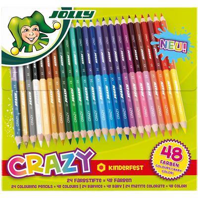Jolly Supersticks Crazy Buntstifte Farbig sortiert 3000-0518 24 Stück