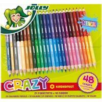 Jolly Supersticks Crazy Buntstifte Farbig sortiert 3000-0518 24 Stück