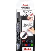 Pentel Maxiflo FlexFeel Whiteboard Marker Farbig sortiert Fein Rundspitze 4,5 mm 4 Stück