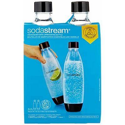 SODASTREAM Karbonator-Flasche Tritan 1 L Schwarz, Transparent