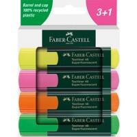 Faber-Castell Textmarker 5 mm TL48 Farbig sortiert Nachfüllbar 4 Stück