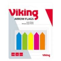 Viking Haftmarker Farbig sortiert Blanko Nicht perforiert 1,2 x 10,5 x 4,5 cm 5 Stück à 25 Streifen