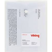 Viking Dokumentenmappe DIN A5 Druckknopf PP (Polypropylen) Hoch 18,2 (B) x 22,2 (H) cm Transparent 5 Stück