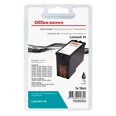 Kompatible Office Depot Lexmark 34 Tintenpatrone Schwarz