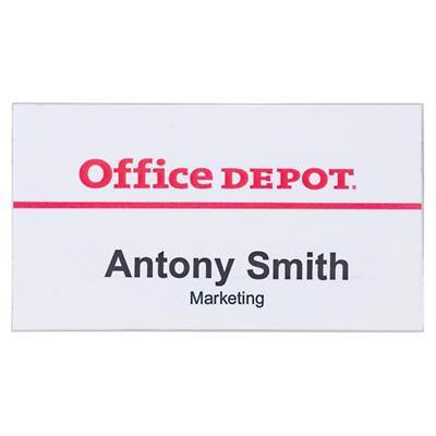 Office Depot Standard Namensschild mit Pin Querformat 75 x 40mm 50 Stück