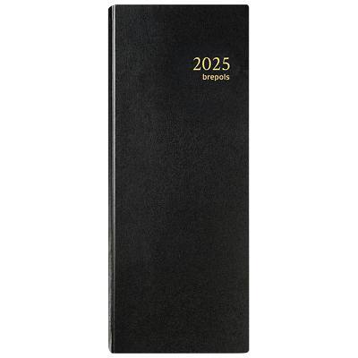 Brepols Buchkalender 2025 1 Woche / 2 Seiten Deutsch, Englisch, Französisch, Niederländisch Schwarz