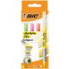 BIC Flex Textmarker Gelb, Grün, Orange, Pink Fein Keilspitze 1 mm, 4,3 mm 4 Stück