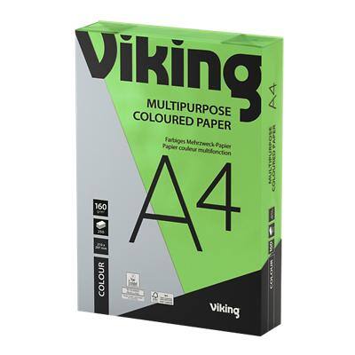 Viking DIN A4 Farbiges Papier Grün 160 g/m² Glatt 250 Blatt