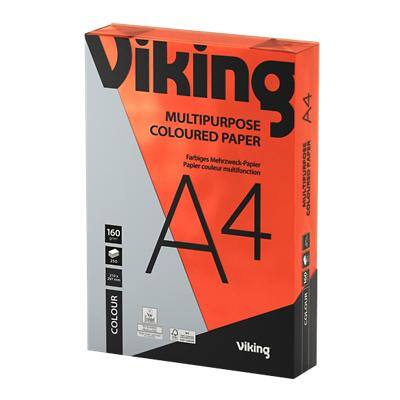Viking DIN A4 Farbiges Papier Rot 160 g/m² Glatt 250 Blatt
