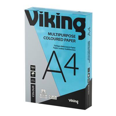 Viking DIN A4 Farbiges Papier Blau 160 g/m² Glatt 250 Blatt