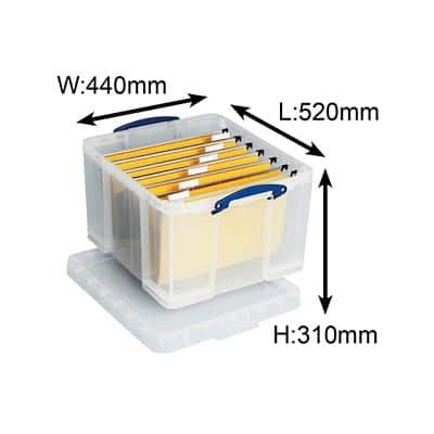 Really Useful Box Aufbewahrungsbox 42CCB 42 L Transparent Kunststoff 44 x 52 x 31 cm