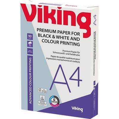 Viking Colour Print DIN A4 Druckerpapier Weiß 90 g/m² Glatt 500 Blatt
