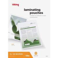 Viking Laminierfolien DIN A4 Matt 125 Mikron (2 x 125) Transparent 100 Stück