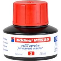 edding Permanentmarker Nachfüllpackung MTK25 Rot 25 ml