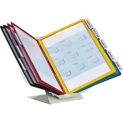 DURABLE Vario Pro Sichttafelsystem 10 Flächen DIN A4 Montage am Schreibtisch, Wandmontage Kunststoff, Stahl Transparent