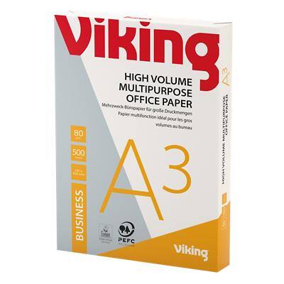 Viking Business DIN A3 Druckerpapier Weiß 80 g/m² Glatt 500 Blatt