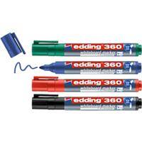 edding 360 Whiteboard-Marker Farbig sortiert Mittel Rundspitze 1,5 - 3 mm 4 Stück