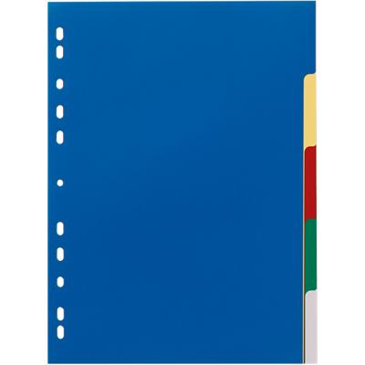 DURABLE Blanko Register DIN A4 Farbig Sortiert Mehrfarbig 5-teilig PP (Polypropylen) Portrait A4 11 Löcher 6730