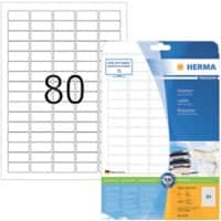 HERMA Multifunktionsetiketten Premium 4336 Weiß DIN A4 35,6 x 16,9 mm 25 Blatt à 80 Etiketten