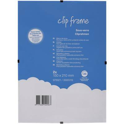 Niceday Clip-Bilderrahmen Clip Frame DIN A5 Transparent 2 Stück