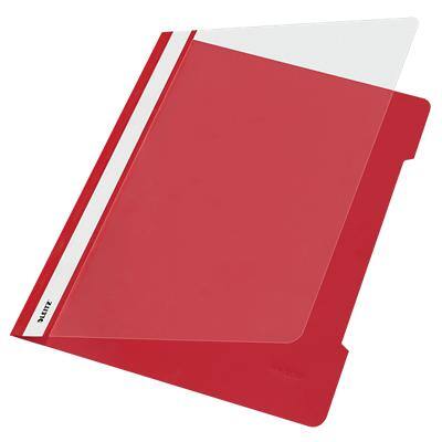 Leitz Standard Plastik-Schnellhefter 4191 DIN A4 PVC 60 Blatt Rot