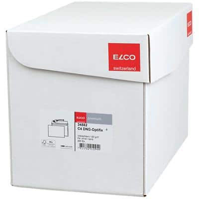 Elco Premium Briefumschläge Ohne Fenster C4 324 (B) x 229 (H) mm Abziehstreifen Weiß 120 g/m² 250 Stück