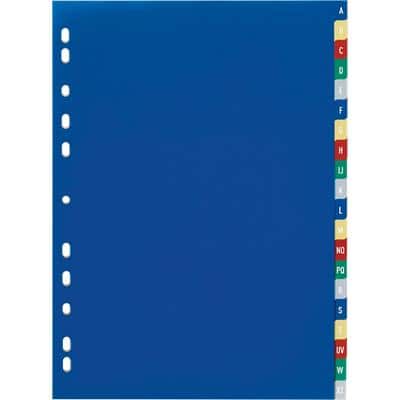 DURABLE A - Z Register DIN A4 Farbig sortiert Mehrfarbig 20-teilig PP (Polypropylen) 11 Löcher 6755