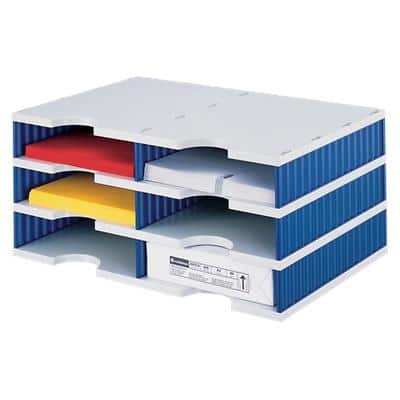 Styro Sortiersystem Grundeinheit Styrodoc® DIN C4 Grau, Blau 48,5 x 33,1 x 22,3 cm