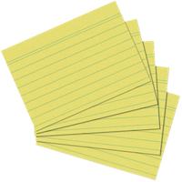 herlitz Karteikarten DIN A6 100 Karten Gelb 14,8 x 10,5 cm 100 Stück