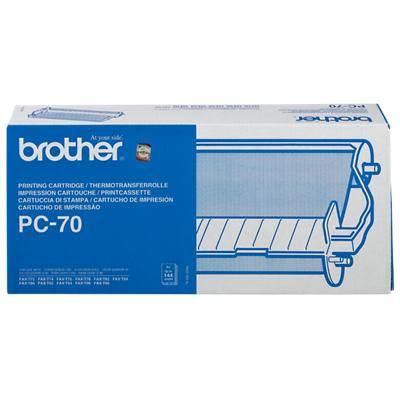 Brother Druckkassette inkl. Farbband PC70 14,8 x 6,4 x 32,4 cm Schwarz