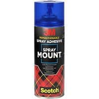 3M Scotch Sprühkleber SprayMount Transparent Permanent nach dem Trocknen 400 ml