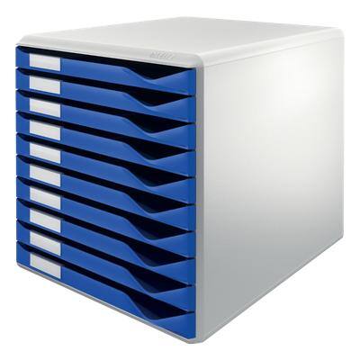 Leitz Schubladenbox Formular-Set Polystyrol Blau 28,5 x 35,5 x 29 cm