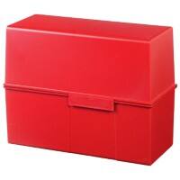 HAN Karteikartenbox DIN A5 Kunststoff 300 Karten Rot