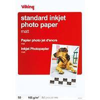 Viking Inkjet Everyday Fotopapier Matt DIN A4 165 g/m² Weiß 50 Blatt
