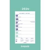 Brepols Wandplaner 2025 1 Woche / 1 Seite Deutsch, Englisch, Französisch, Niederländisch 34 (B) x 1 (T) x 19 (H) cm Blau