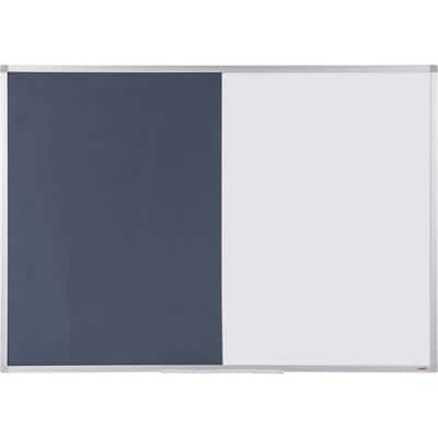 Viking Kombi-Tafel aus Filz- und Whiteboard Blau, Weiß 120 x 90 cm mit Aluminiumrahmen