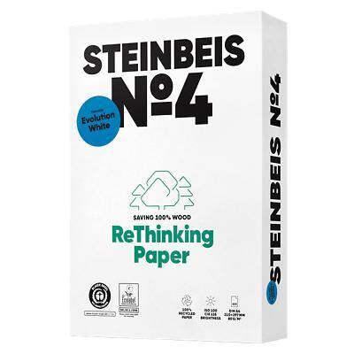 Steinbeis Evolution No.4 DIN A4 Druckerpapier 100% Recycelt 80 g/m² Glatt Weiß 500 Blatt