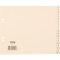 Viking A - Z Register 100% Recycelt  Spezial Kamelbraun 20-teilig Papier 4 Löcher
