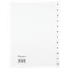 Office Depot Register DIN A4 Weiß 12-teilig 11-fach Polypropylen 1 bis 12