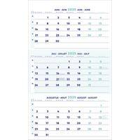 Brepols Wandkalender 2024 3 Monate / 1 Seite Deutsch, Französisch, Englisch, Niederländisch 60 (B) x 0,4 (T) x 30 (H) cm Weiß