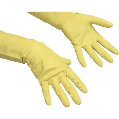 Vileda Handschuhe Der Ökonomische Naturlatex, Baumwolle Größe M Gelb 2 Stück