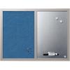 Bi-Office Essentials Kombi-Tafel Non-Magnetisch Wandmontage 60 (B)x45 (H) cm Blau, Silber