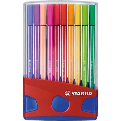 STABILO Pen 68 Faserschreiber 1 mm Mittel Farbig sortiert 20 Stück