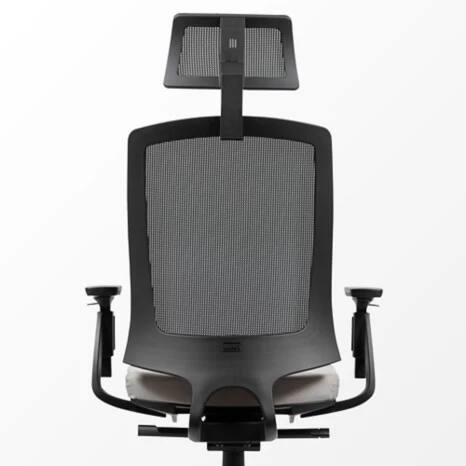 Realspace Karl Ergo Burostuhl Permanentkontakt Netzstoff Stoff 3D Armlehnen Sitzhohe einstellbar Grau Schwarz 110 kg 9115109BE