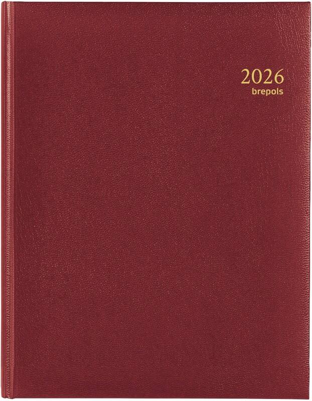 Brepols Timing Terminplaner 2026 DIN A5 1 Woche / 2 Seiten Deutsch, Englisch, Französisch, Italienisch, Niederländisch, Spanisch Burgunder