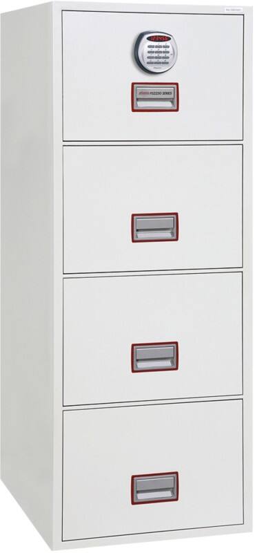 Phoenix World Class Vertical Fire File Aktenschrank Elektronisch 49 L FS2254E Weiß