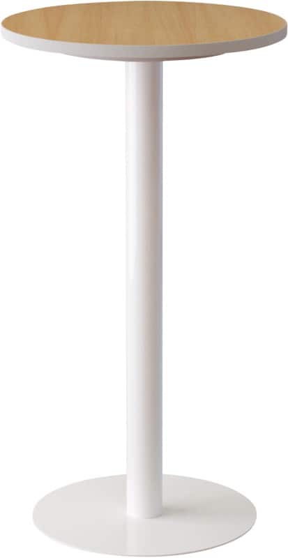 meet powered by PAPERFLOW Stehtisch Melamin Braun, Weiß Weiß 600 x 600 x 1.100 mm