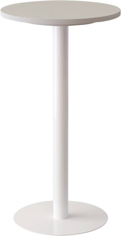 meet powered by PAPERFLOW Stehtisch Melamin Weiß Weiß 600 x 600 x 1.100 mm